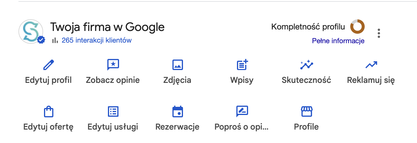 Optymalizacja wizytówki Google Moja Firma