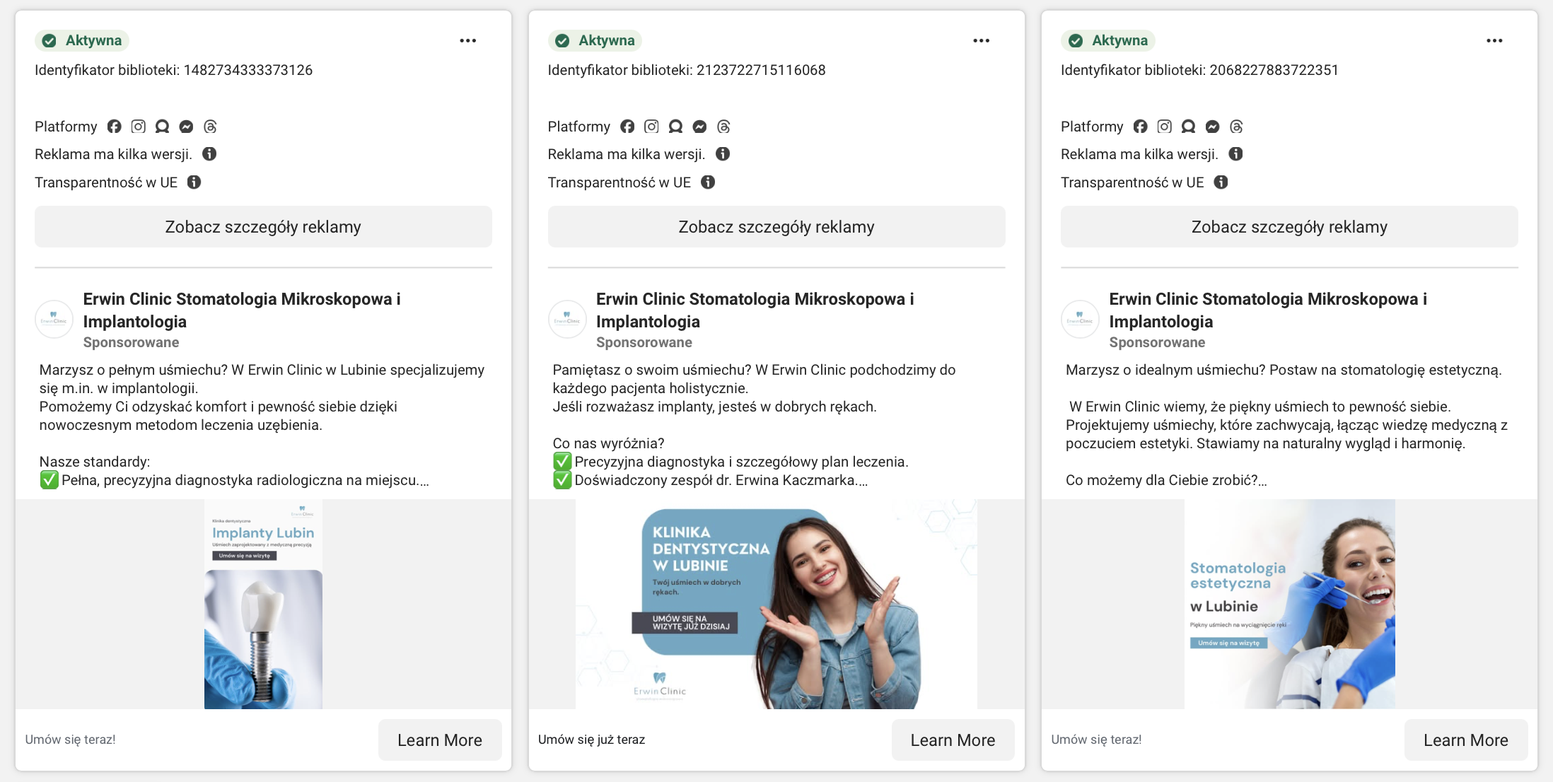 Reklama gabinetu stomatologii